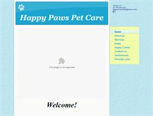 Tablet Screenshot of happypaws.biz